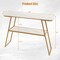 Costway 44'' Long Narrow Couch Table 2-Tier Console Table Entryway Table withStorage&Golden